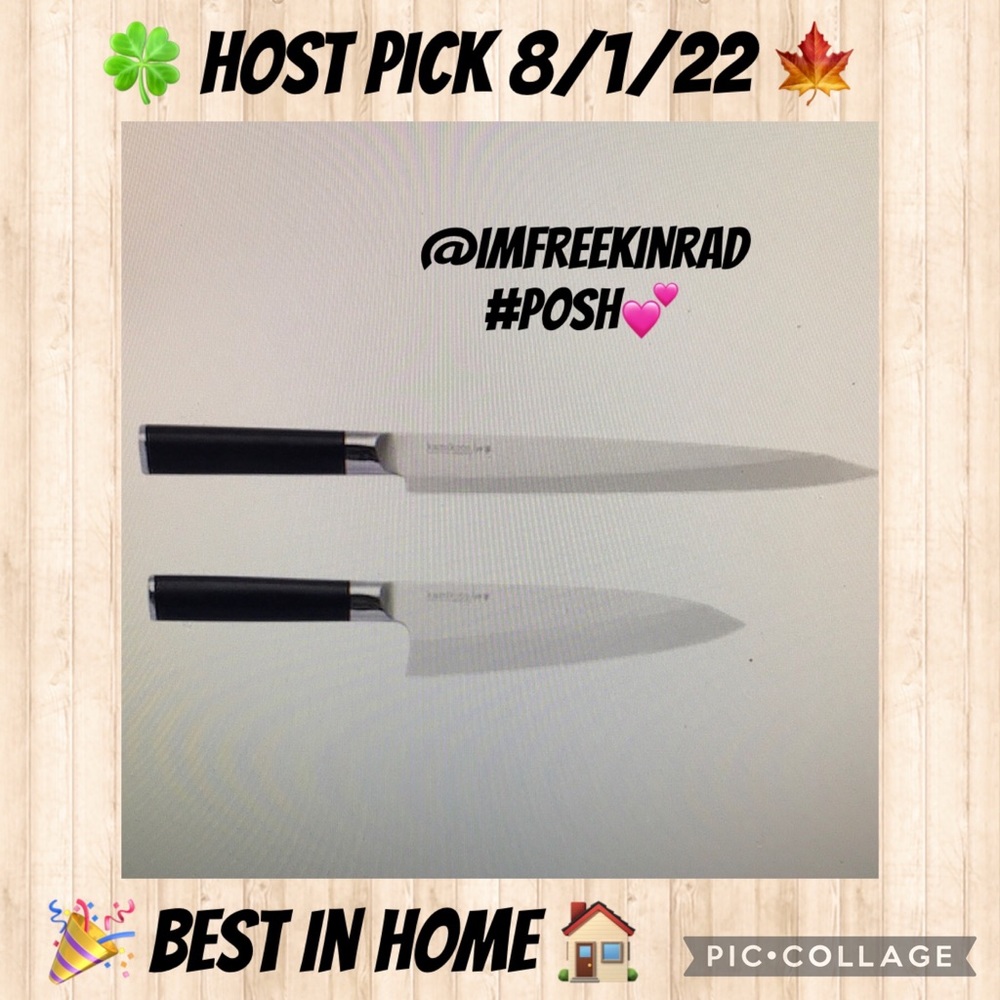 Kamikoto Ryoshi knife set of 2 New In ash wood box